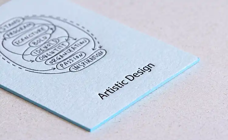 Letterpress bedrukking op Sumo karton