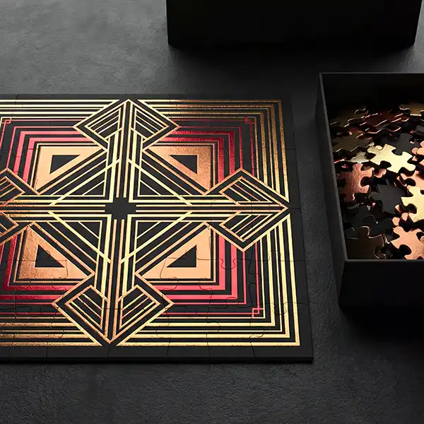 Puzzel met folie bedrukking